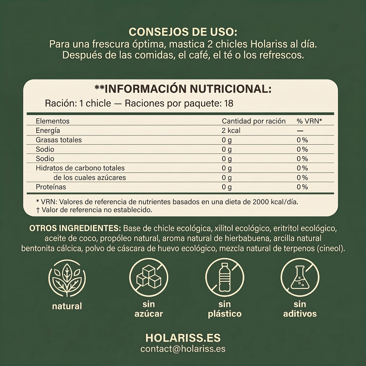 Holariss chicle remineralizante 8